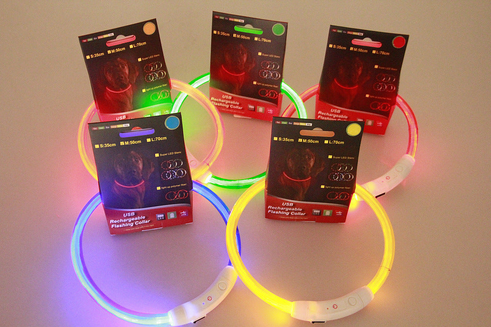 USB Rechargeable LED Dog Collar