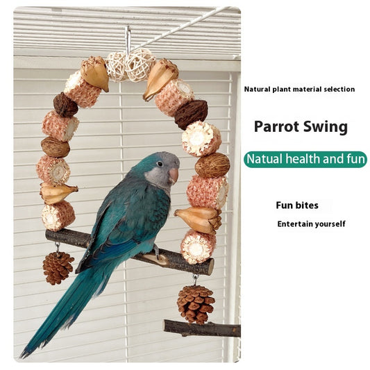 Wooden Parrot Perch Stand