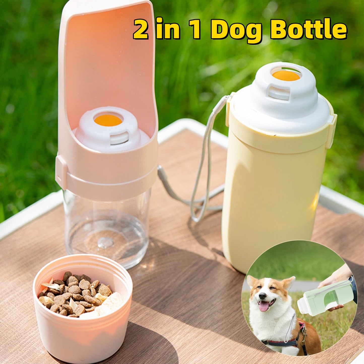 2 in 1 Travel Dog Water Bottle