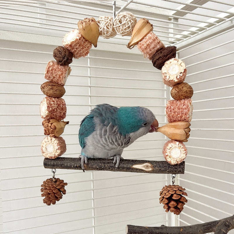 Wooden Parrot Perch Stand