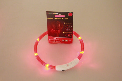 USB Rechargeable LED Dog Collar