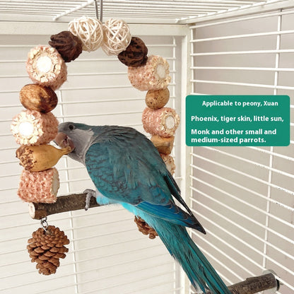 Wooden Parrot Perch Stand